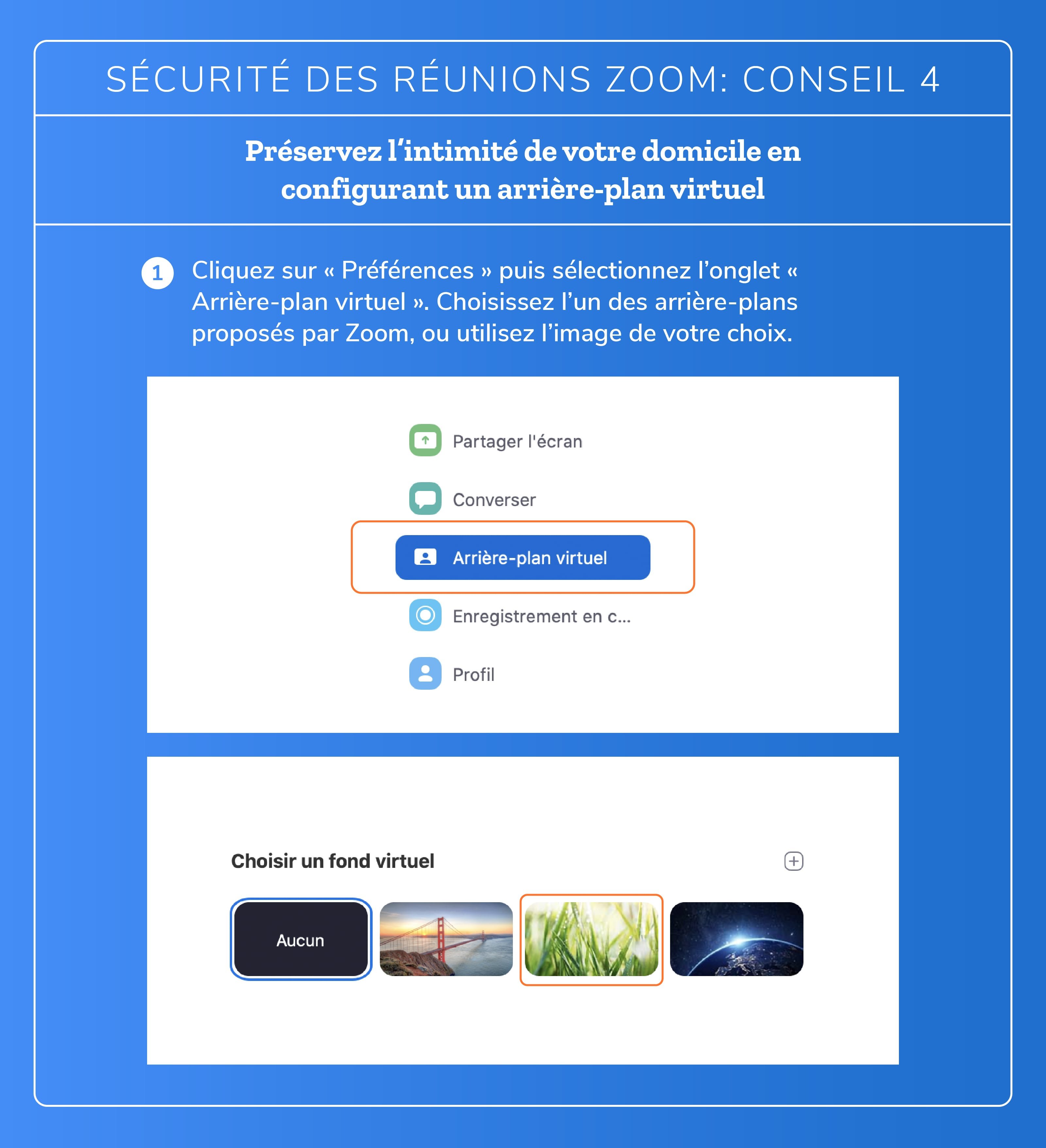 Comment configurer un arrière-plan virtuel