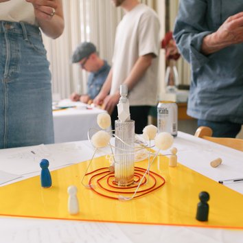 People working on a design project