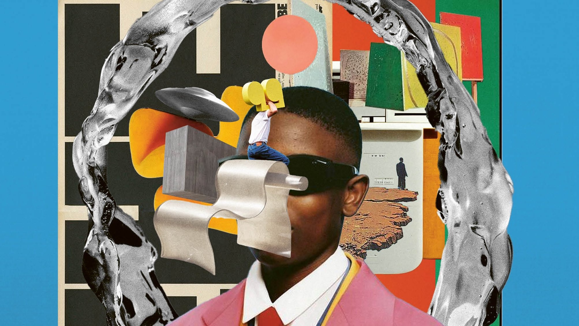 A collage by Dakarai Akil on artists in the age of AI