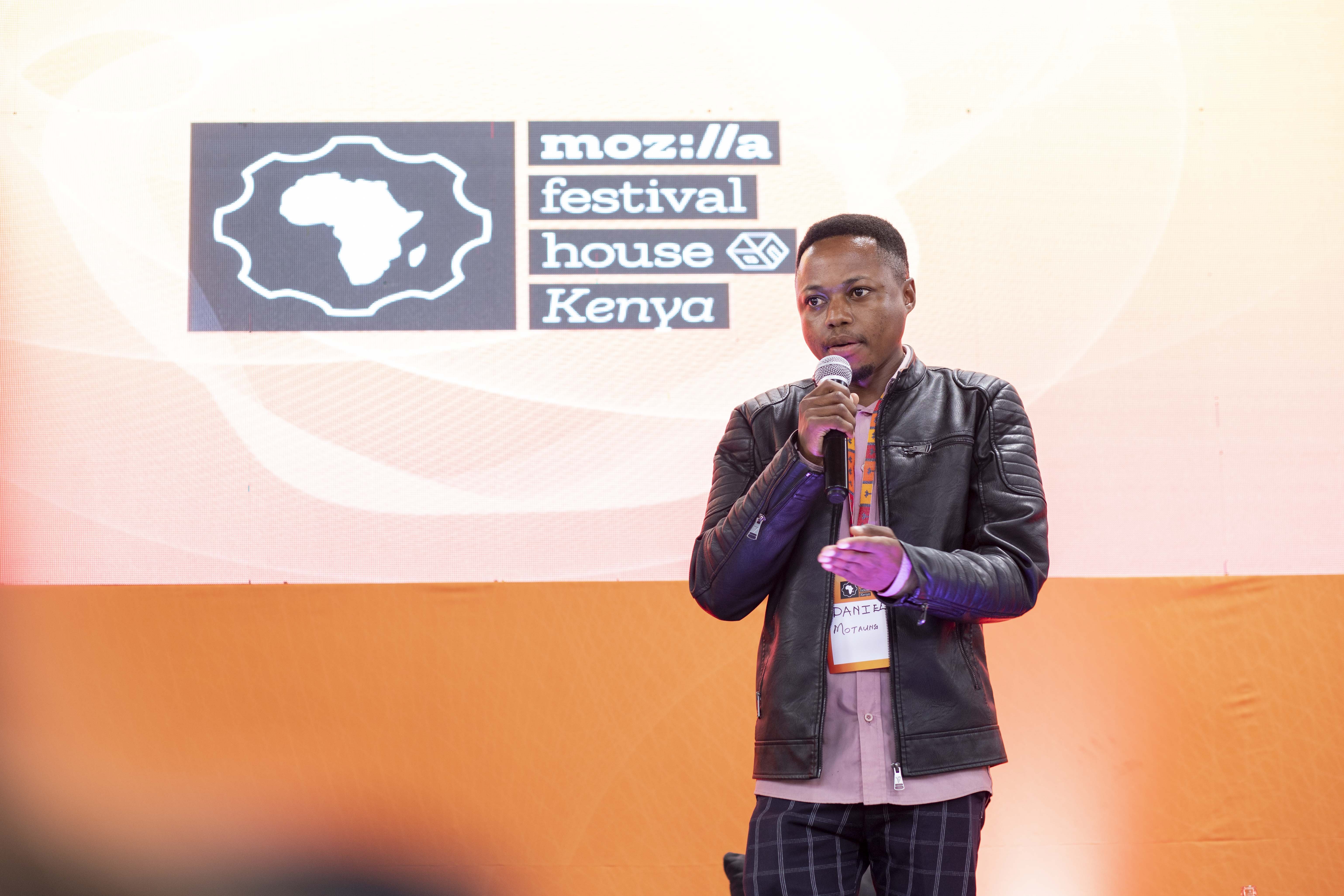 Daniel Motoung at MozFest House: Kenya