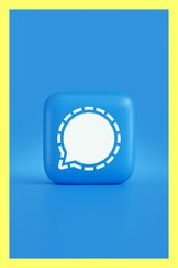 Logo of the messaging app Signal