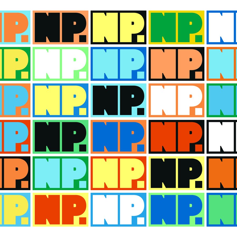 Step and repeat of nothing personal logo