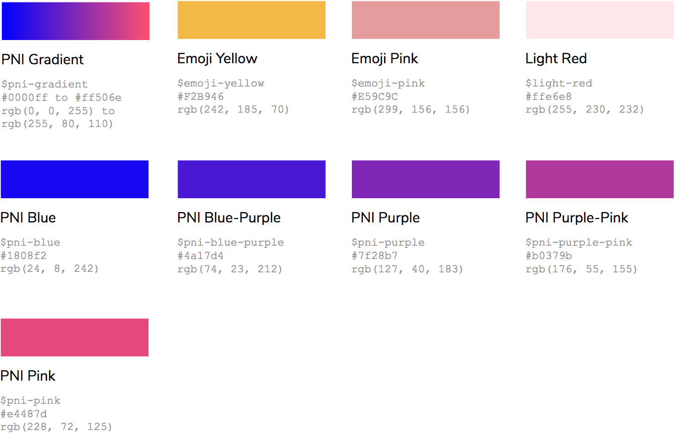 The Privacy Not Included color palette