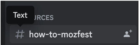 An image of a text only channel in Discord