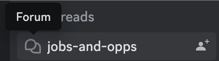 An image of a Forum channel in Discord