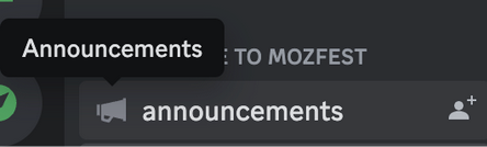 An image of a Announcement channel in Discord