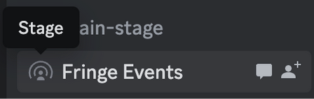 An image of a Stage channel in Discord