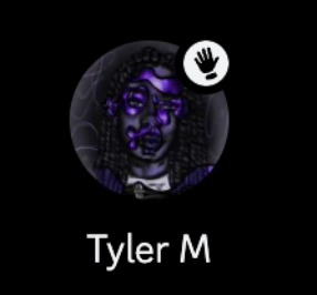 An image of a Discord avatar with the raise hand symbol