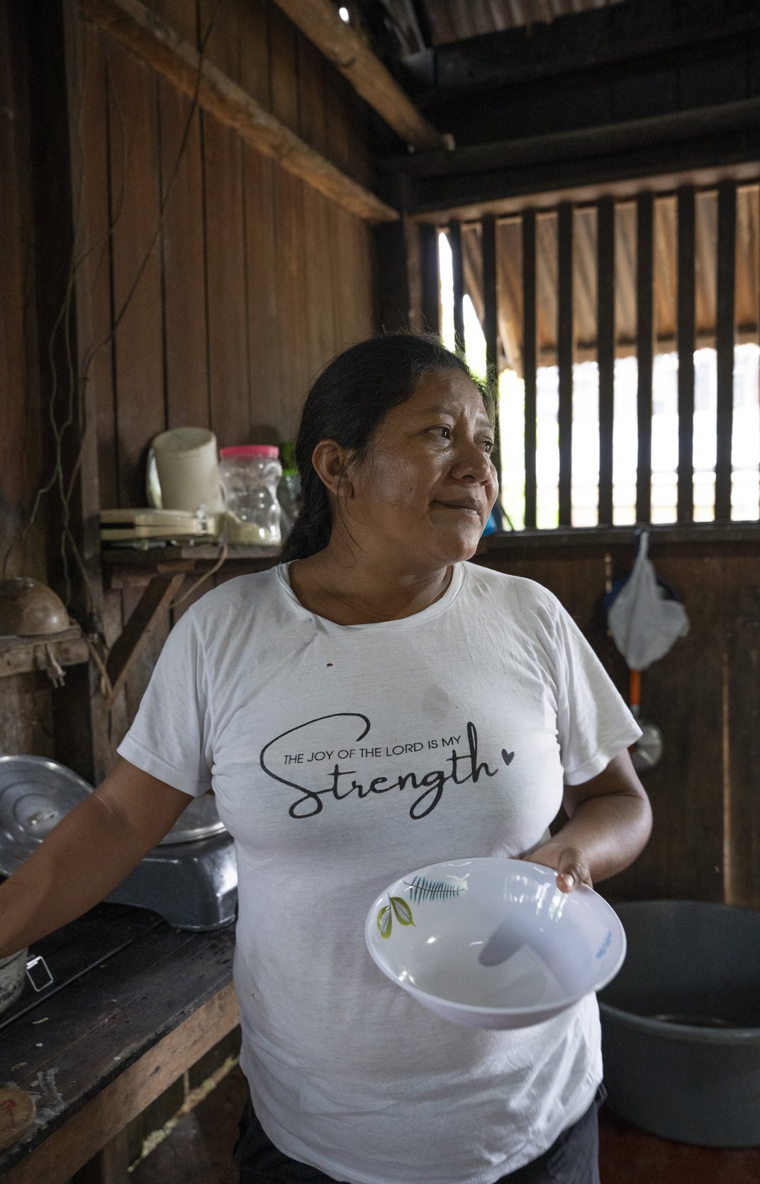 Nohora Janet Trujillo Ramos in her kitchen.