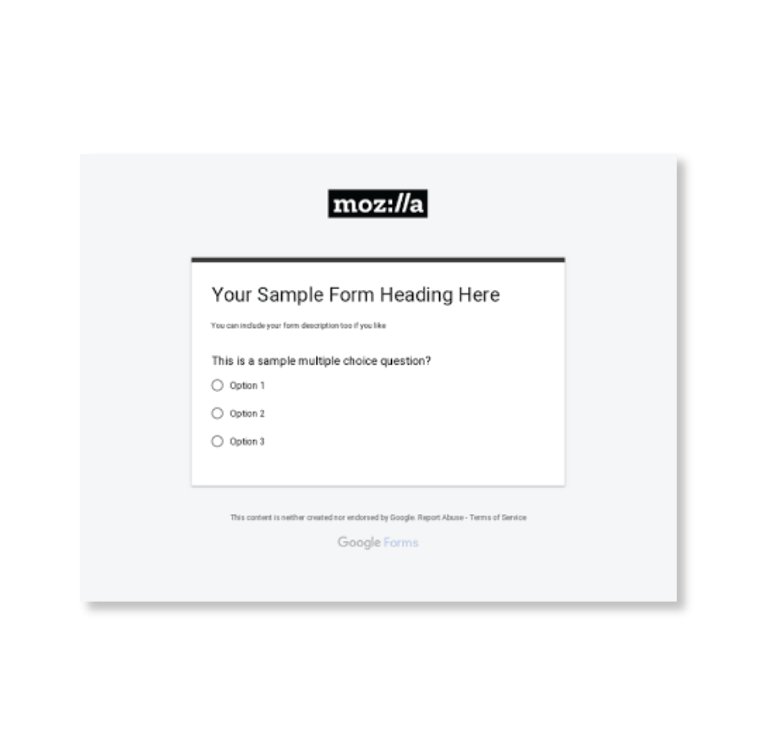 mozilla foundation form template