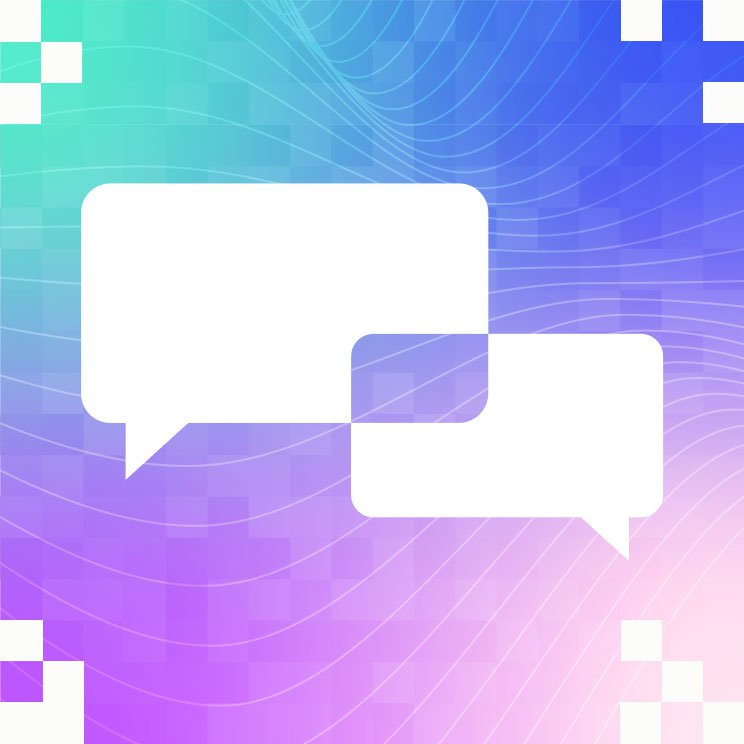 illustration of two speech bubbles overlapping