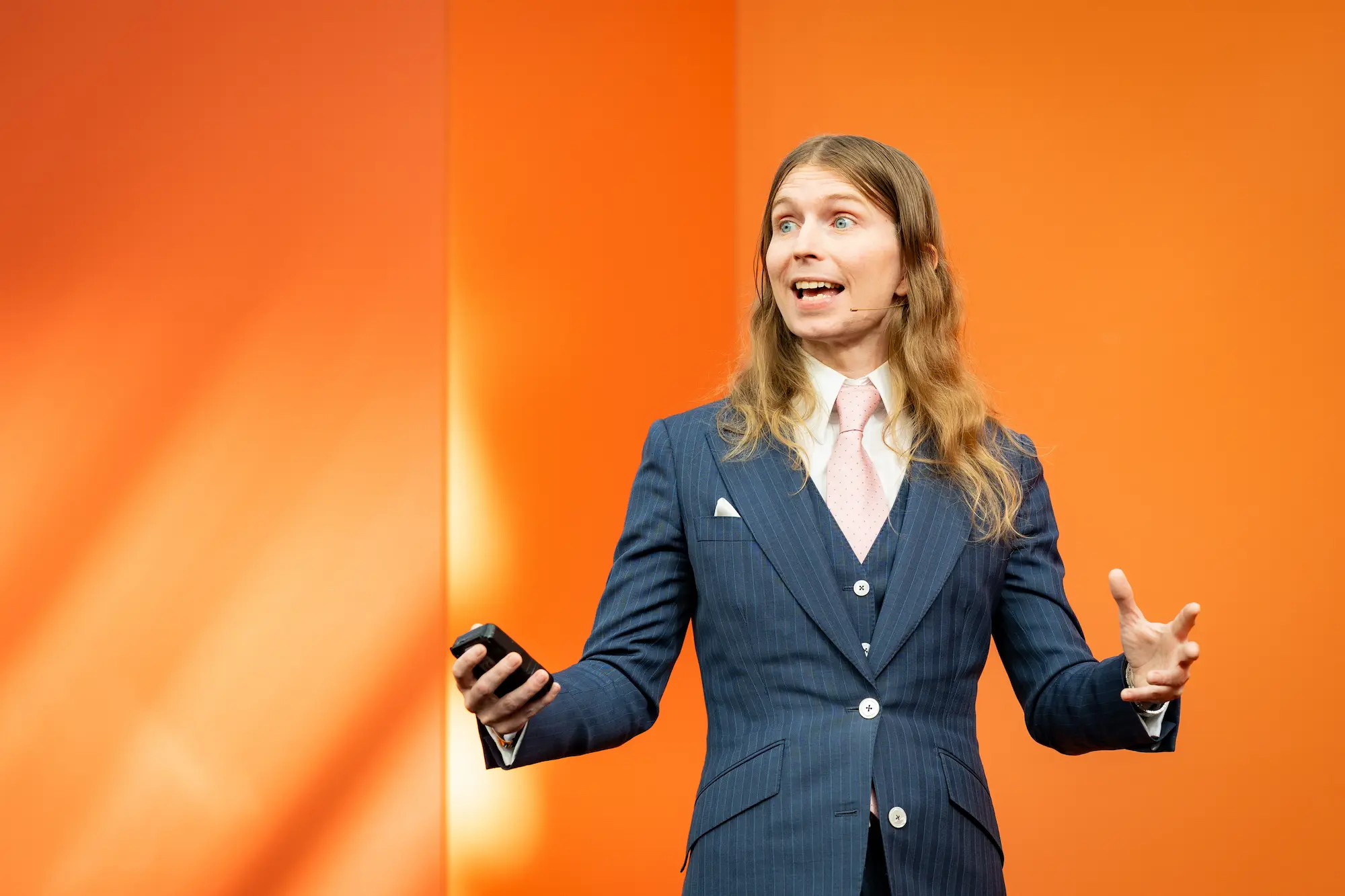 Chelsea Manning on stage at Mozilla Festival